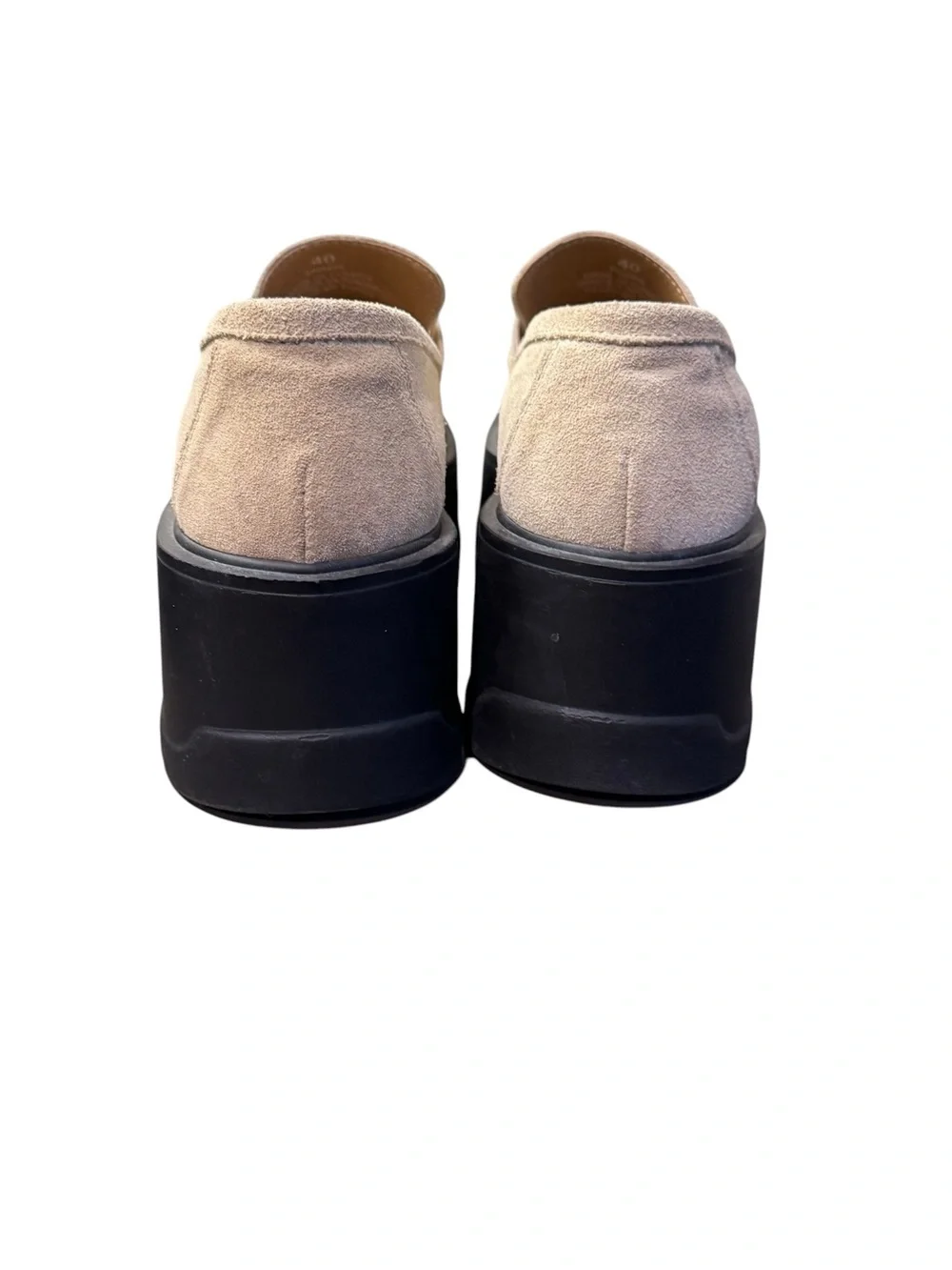Free People Nico Platform Loafer in Cappuccino Suede Size 40